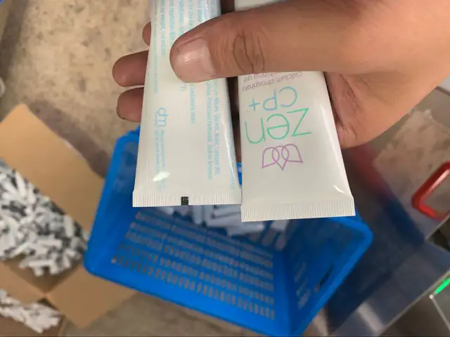 Finished samples for tubes filled and sealed