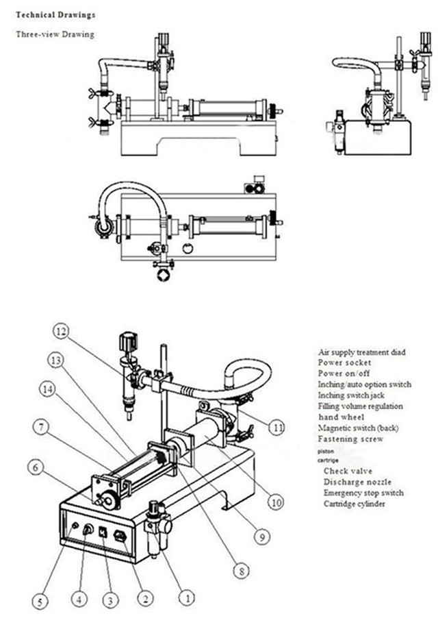 Semi Automatic Portable Pneumatic Low Viscosity Liquid Filling Machine